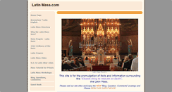 Desktop Screenshot of latinmass.com